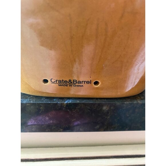 Crate & Barrel 9" Wide Ceramic Pumpkin Baking Mold - Picture 8 of 8